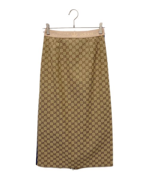GUCCI（グッチ）GUCCI (グッチ) adidas (アディダス) コラボGGキャンバススカート ベージュ サイズ:40の古着・服飾アイテム