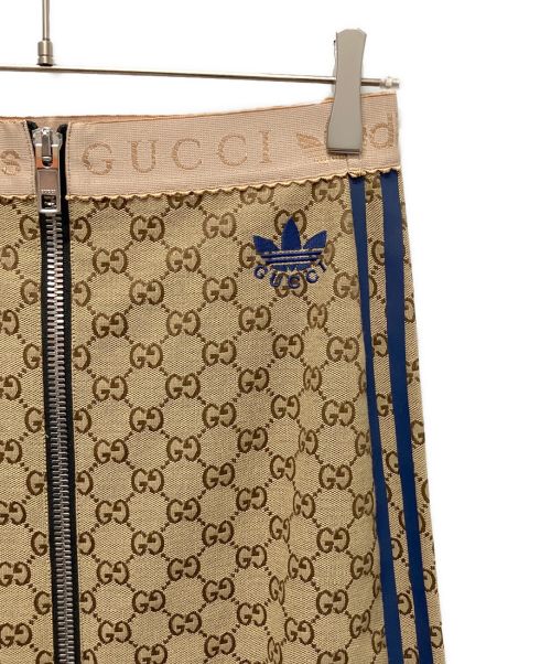 GUCCI（グッチ）GUCCI (グッチ) adidas (アディダス) コラボGGキャンバススカート ベージュ サイズ:40の古着・服飾アイテム