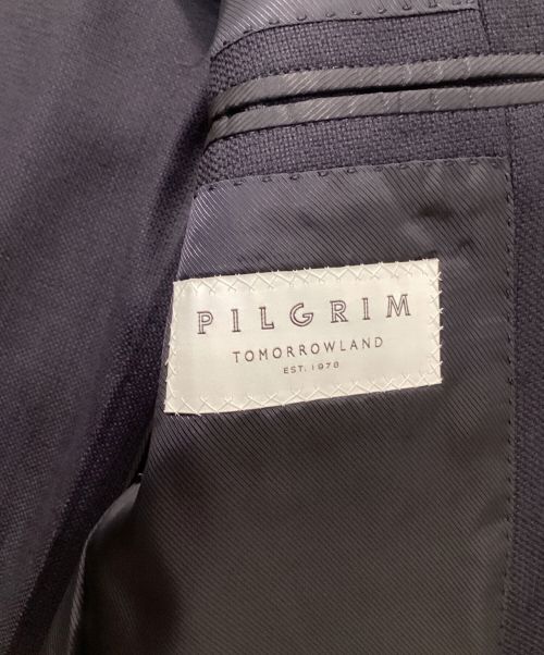 TOMORROW LAND PILGRIM（トゥモローランド ピルグリム）TOMORROW LAND PILGRIM (トゥモローランド ピルグリム) HORIZON TWILL 2Bテーラードジャケット ネイビー サイズ:46の古着・服飾アイテム