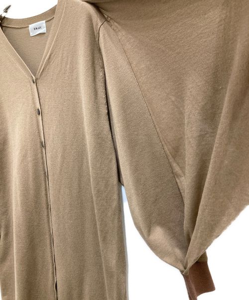 RIM.ARK（リムアーク）RIM.ARK (リムアーク) Cross arrange long knit OP/クロスアレンジロングニットワンピース ブラウン サイズ:38の古着・服飾アイテム