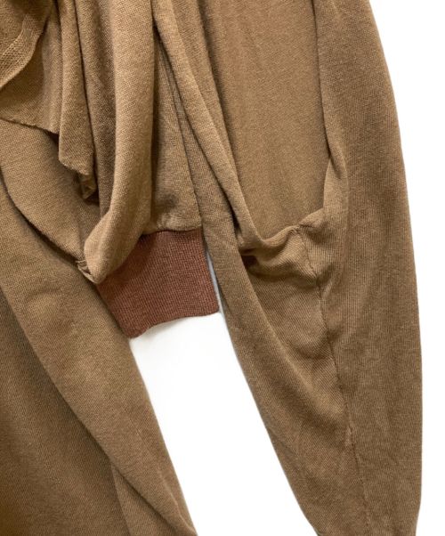 RIM.ARK（リムアーク）RIM.ARK (リムアーク) Cross arrange long knit OP/クロスアレンジロングニットワンピース ブラウン サイズ:38の古着・服飾アイテム