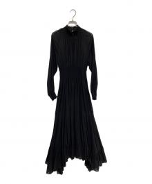 CASA FLINE（カーサフライン）の古着「ハイネックタックワンピース」｜ブラック