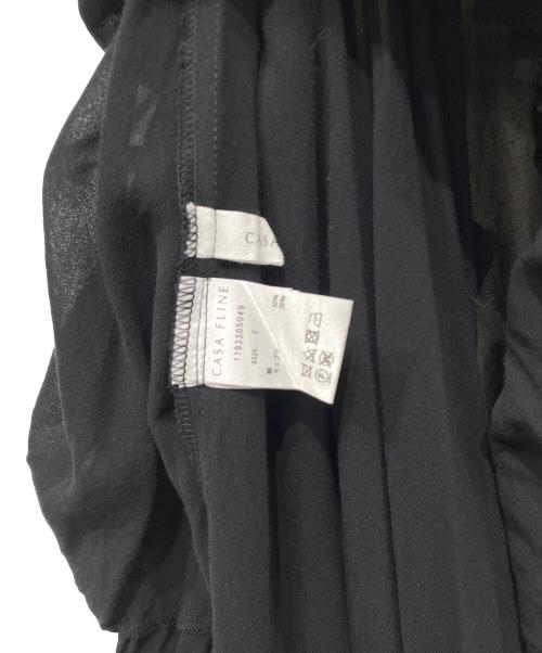 CASA FLINE（カーサフライン）CASA FLINE (カーサフライン) ハイネックタックワンピース ブラック サイズ:FREEの古着・服飾アイテム