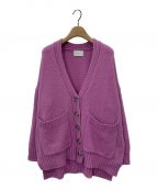 bow.aボウ・エー）の古着「ニットカーディガン」｜パープル