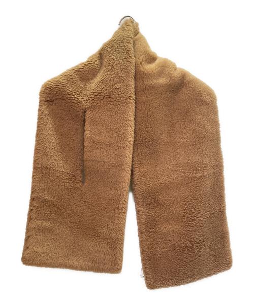 MaxMara（マックスマーラ）MaxMara (マックスマーラ) テディベアマフラー ブラウンの古着・服飾アイテム