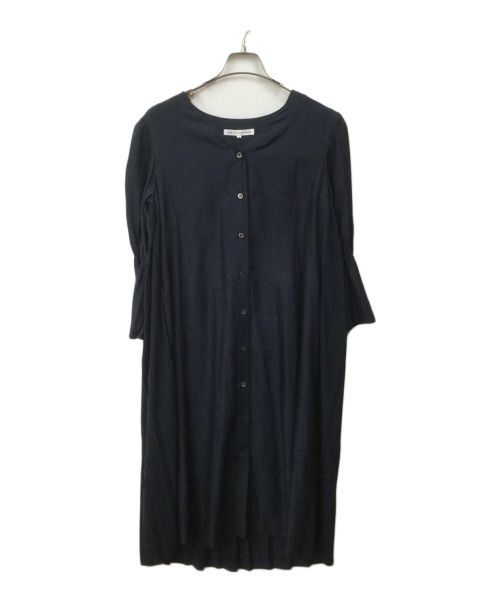 23区（ニジュウサンク）23区 (ニジュウサンク) シルクコットンツイルワンピース ネイビー サイズ:32の古着・服飾アイテム