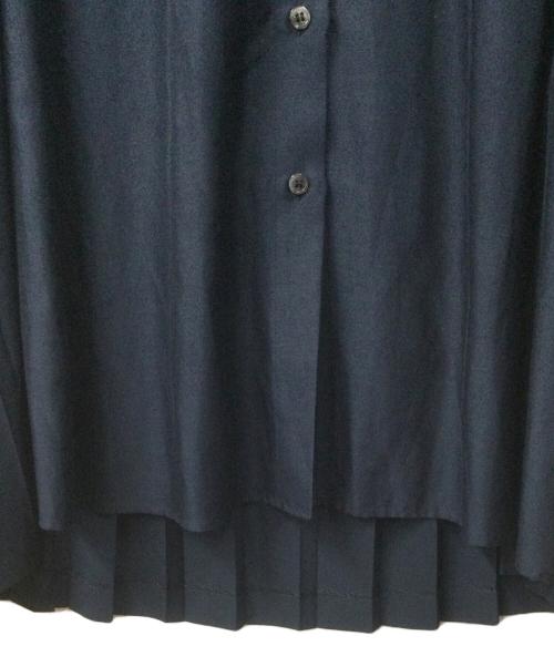 23区（ニジュウサンク）23区 (ニジュウサンク) シルクコットンツイルワンピース ネイビー サイズ:32の古着・服飾アイテム