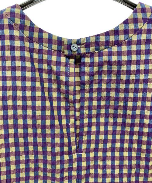 MAISON SPECIAL（メゾンスペシャル）MAISON SPECIAL (メゾンスペシャル) マルチウェイレイヤードシャツブラウス パープル×ベージュ サイズ:FREEの古着・服飾アイテム