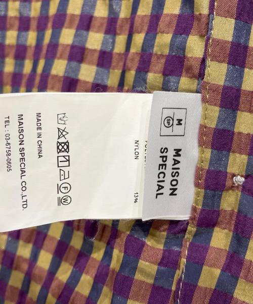 MAISON SPECIAL（メゾンスペシャル）MAISON SPECIAL (メゾンスペシャル) マルチウェイレイヤードシャツブラウス パープル×ベージュ サイズ:FREEの古着・服飾アイテム