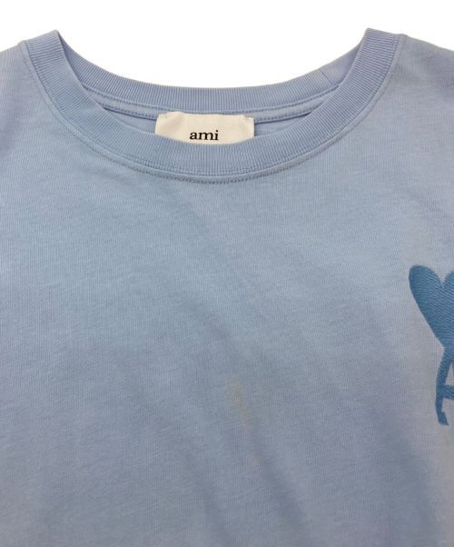 AMI Alexandre Mattiussi（アミアレクサンドルマテュッシ）AMI Alexandre Mattiussi (アミ アレクサンドル マテュッシ) ハート刺繍Tシャツ ブルー サイズ:SIZE Mの古着・服飾アイテム