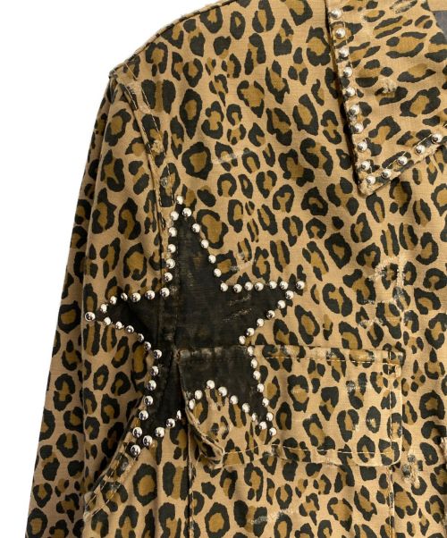 AMIRI（アミリ）AMIRI (アミリ) レオパードスタッズジャケット ベージュ サイズ:XSの古着・服飾アイテム