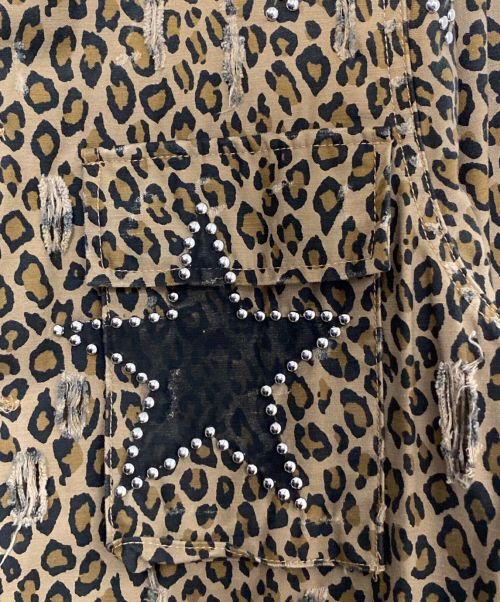 AMIRI（アミリ）AMIRI (アミリ) レオパードスタッズジャケット ベージュ サイズ:XSの古着・服飾アイテム