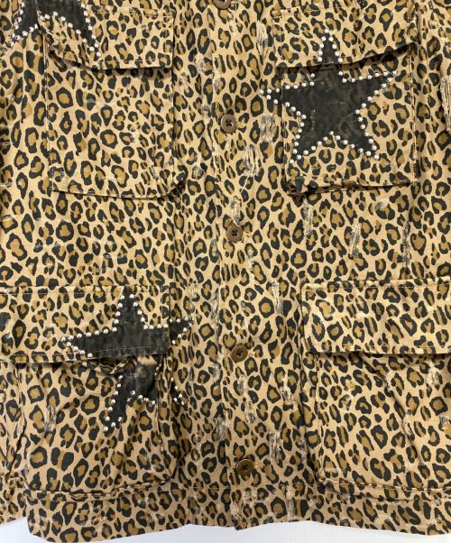 AMIRI（アミリ）AMIRI (アミリ) レオパードスタッズジャケット ベージュ サイズ:XSの古着・服飾アイテム
