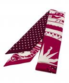 HERMESエルメス）の古着「ツィリースカーフ」｜ピンク×ブラウン