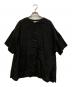 HARVESTY（ハーベスティー）の古着「フレンチリネン半袖アトリエローブ」｜ブラック