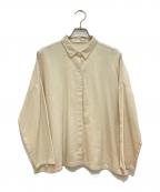 evam evaエヴァムエヴァ）の古着「コットンウール スクエアシャツ」｜ベージュ