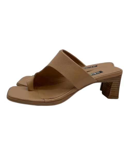 Spick and Span（スピック＆スパン）Spick and Span (スピックアンドスパン) SENSO スクエアサンダル ベージュ サイズ:37の古着・服飾アイテム