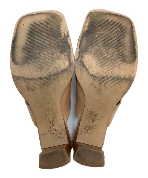 Spick and Span（スピック＆スパン）Spick and Span (スピックアンドスパン) SENSO スクエアサンダル ベージュ サイズ:37の古着・服飾アイテム