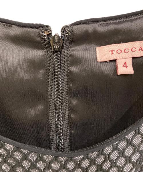 TOCCA（トッカ）TOCCA (トッカ) 5分袖タックワンピース ブラック サイズ:SIZE 4の古着・服飾アイテム