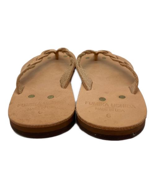 FUMIKA UCHIDA（フミカウチダ）FUMIKA UCHIDA (フミカウチダ) FUMIKA UCHIDA(フミカウチダ)レザーサンダル ベージュ サイズ:サイズ37の古着・服飾アイテム