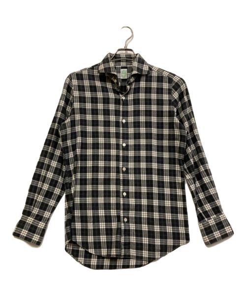 finamore（フィナモレ）Finamore (フィナモレ) チェックシャツ グレー サイズ:SIZE Sの古着・服飾アイテム