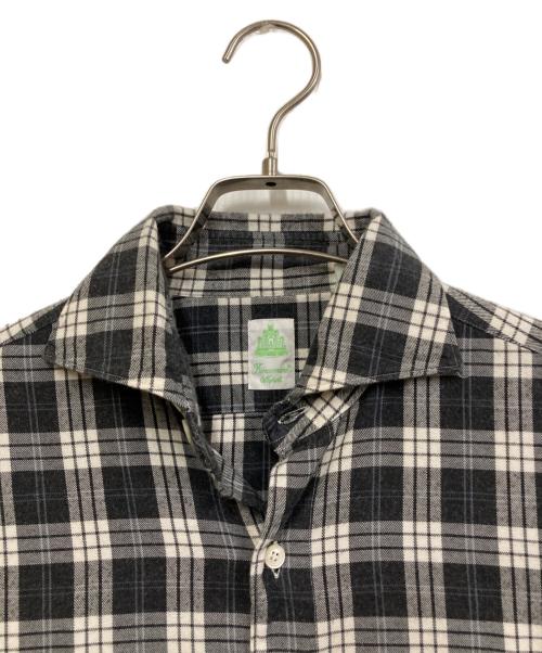 finamore（フィナモレ）Finamore (フィナモレ) チェックシャツ グレー サイズ:SIZE Sの古着・服飾アイテム