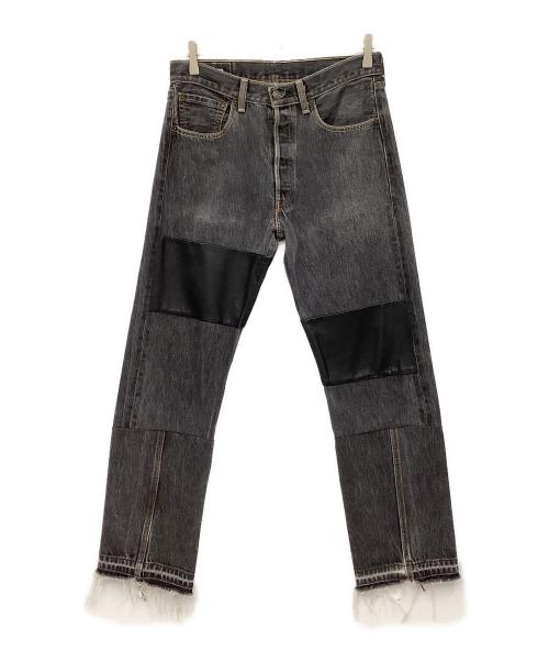RECHARD（リチャード）RECHARD (リチャード) リメイク加工デニムパンツ ブラック サイズ:Mの古着・服飾アイテム