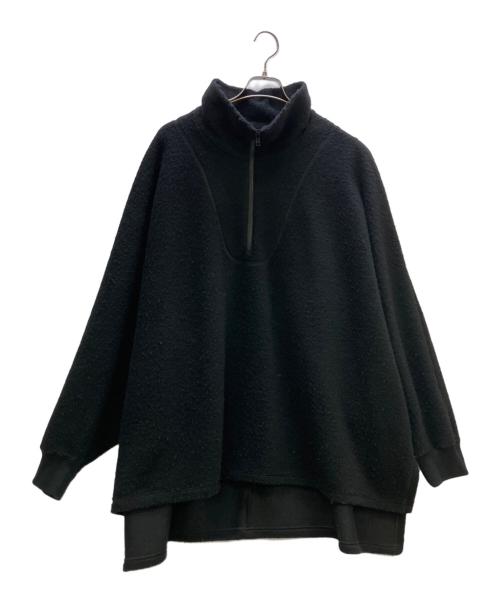 s'yte（サイト）s'yte (サイト) PE/W SLIVER JERSEY DOLMAN-SLEEVE HALF-ZIP PULLOVER ブラック サイズ:3の古着・服飾アイテム