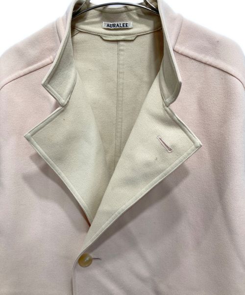 AURALEE（オーラリー）AURALEE (オーラリー) SUPER FINE MELTON LONG COAT ピンク サイズ:1の古着・服飾アイテム
