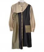 UNITED TOKYOユナイテッドトーキョー）の古着「ビザリーコンビワンピース」｜カーキ