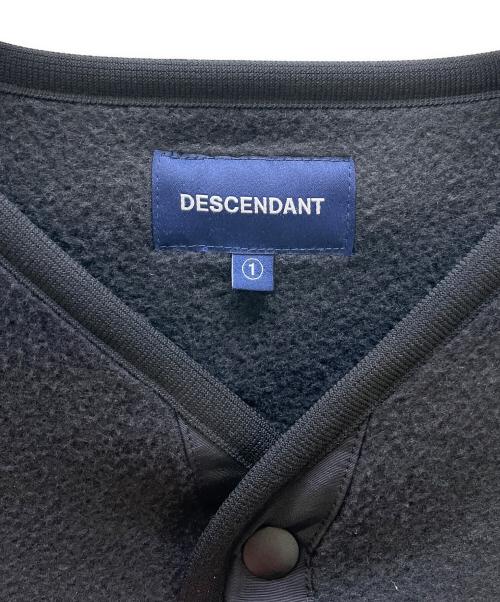 DESCENDANT（ディセンダント）DESCENDANT (ディセンダント) KNOT FLEECE CARDIGAN ブラック サイズ:Lの古着・服飾アイテム