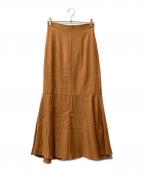CLANEクラネ）の古着「ロングマーメイドスカート」｜オレンジ