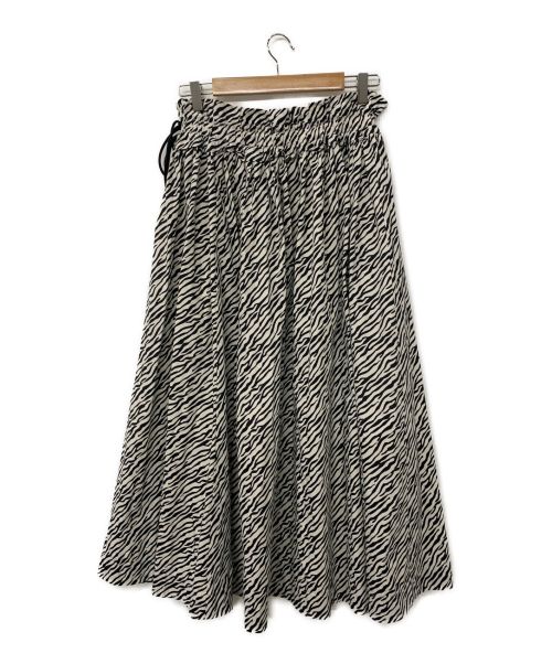 DESIGNWORKS（デザインワークス）DESIGNWORKS (デザインワークス) ゼブラプリントギャザースカート サイズ:38の古着・服飾アイテム