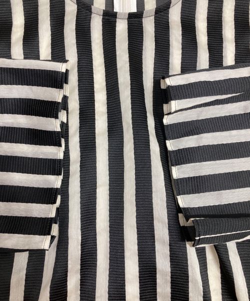 ADORE（アドーア）ADORE (アドーア) オーガンザストライプブラウス エクリュ サイズ:38の古着・服飾アイテム