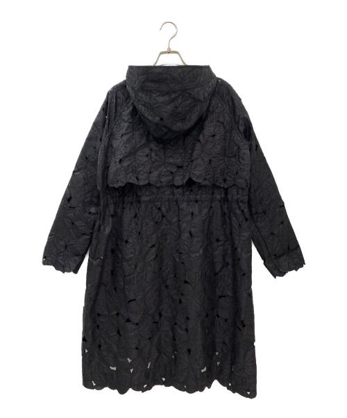 RED VALENTINO（レッドヴァレンティノ）RED VALENTINO (レッドヴァレンティノ) カットアウトディテールフーデッドコート ブラック サイズ:38の古着・服飾アイテム
