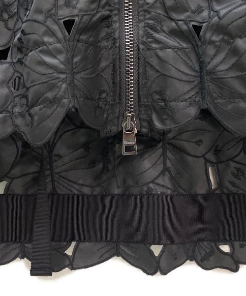 RED VALENTINO（レッドヴァレンティノ）RED VALENTINO (レッドヴァレンティノ) カットアウトディテールフーデッドコート ブラック サイズ:38の古着・服飾アイテム