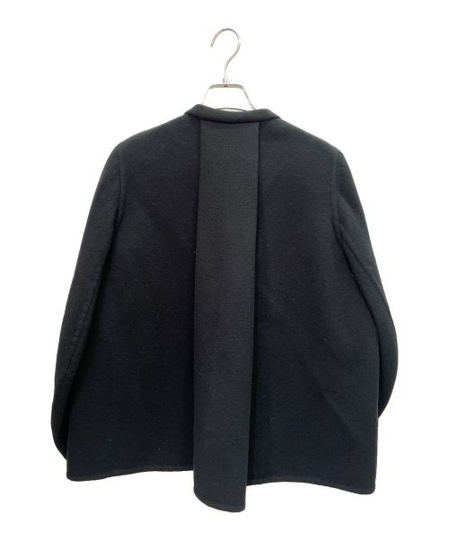 HERMES（エルメス）HERMES (エルメス) カシミヤノーカラーショートコート ブラック サイズ:36の古着・服飾アイテム