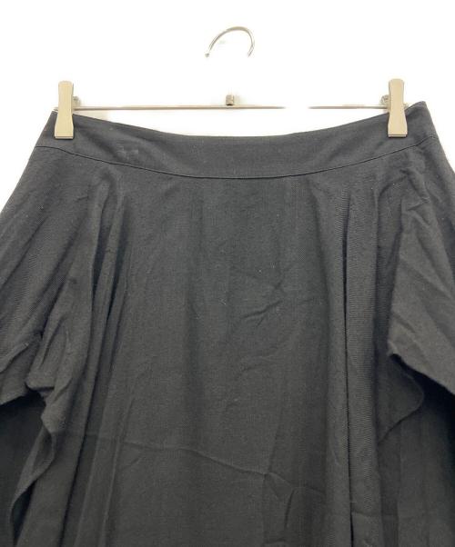 HIROKO KOSHINO（ヒロコ コシノ）HIROKO KOSHINO (ヒロコ コシノ) デザインドレープスカート ブラック サイズ:40の古着・服飾アイテム