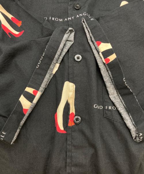 stussy（ステューシー）stussy (ステューシー) ハイヒール柄シャツ ブラック サイズ:XLの古着・服飾アイテム