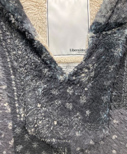 Liberaiders（リベレイダース）Liberaiders (リベレイダース) BANDANA PILE FLEECE HOODIE ブラック サイズ:Sの古着・服飾アイテム