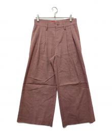 HaaT（ハート）の古着「タックワイドパンツ」｜ピンク