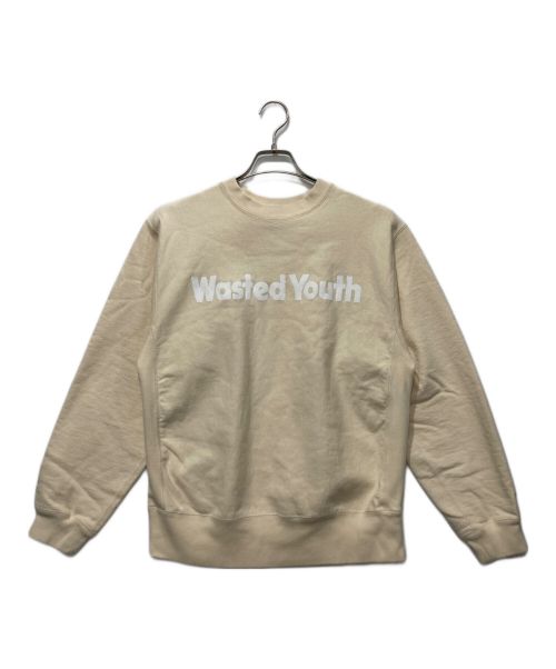 WASTED YOUTH（ウェイステッドユース）Wasted Youth (ウエステッド ユース) SWEAT SHIRT アイボリー サイズ:Mの古着・服飾アイテム