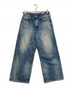 upper hightsアッパーハイツ）の古着「ワイドデニムパンツ」｜インディゴ