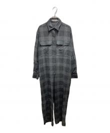 Venit（ヴェニット）の古着「オールインワン/cotton yak check all in one」｜ブラック