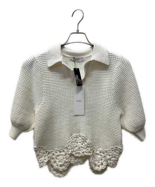 COEL（コエル）COEL (コエル) かぎ針フラワーモチーフニット ホワイト サイズ:FREE 未使用品の古着・服飾アイテム