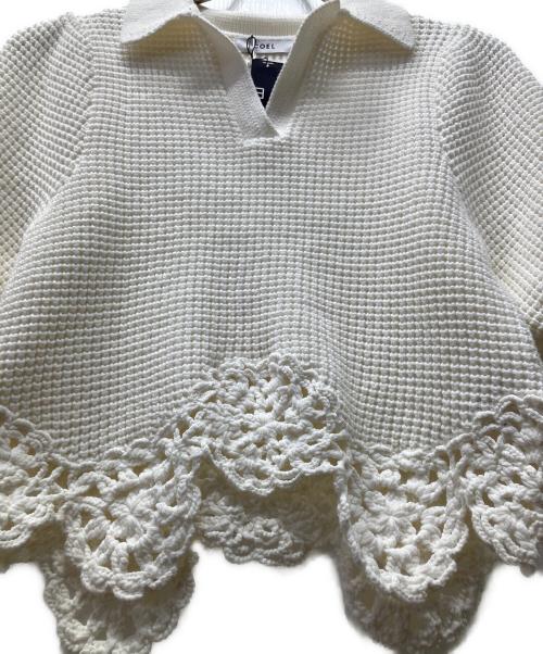 COEL（コエル）COEL (コエル) かぎ針フラワーモチーフニット ホワイト サイズ:FREE 未使用品の古着・服飾アイテム