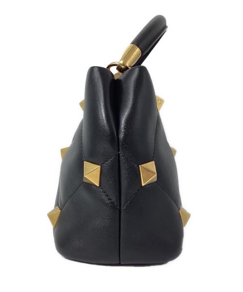 VALENTINO GARAVANI（ヴァレンティノ・ガラヴァーニ）VALENTINO GARAVANI (ヴァレンティノ・ガラヴァーニ) Roman Stud Leather Shoulder Bag L（ローマンスタッズ レザーショルダーバッグ） ブラック サイズ:ーの古着・服飾アイテム