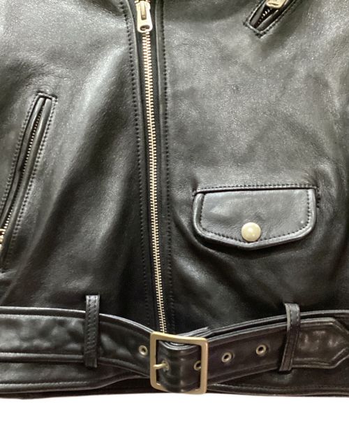 beautiful people（ビューティフルピープル）beautiful people (ビューティフルピープル) vintage leather riders jacket /ビンテージレザーライダースジャケット ブラック サイズ:150の古着・服飾アイテム
