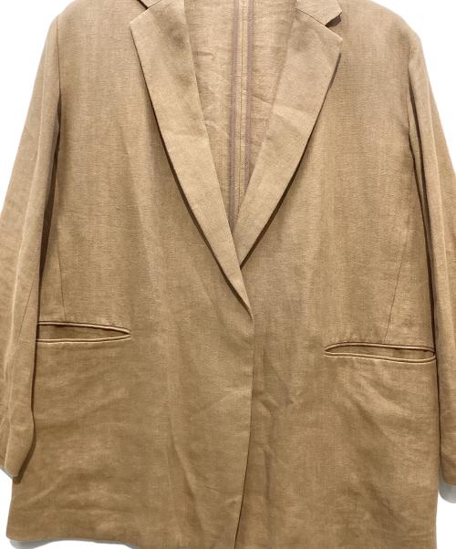YLEVE（イレーヴ）YLEVE (イレーヴ) リネンジャケット ブラウン サイズ:2の古着・服飾アイテム