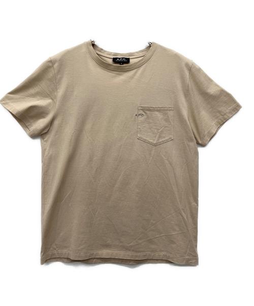 A.P.C.（アーペーセー）A.P.C. (アーペーセー) ポケットロゴTシャツ ベージュ サイズ:Sの古着・服飾アイテム